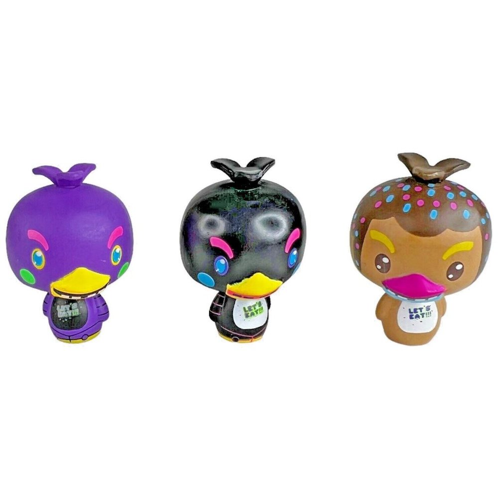 3 Funko Five Nights At Freddys Pint Size Blacklight Chica Black Purple Chocolate